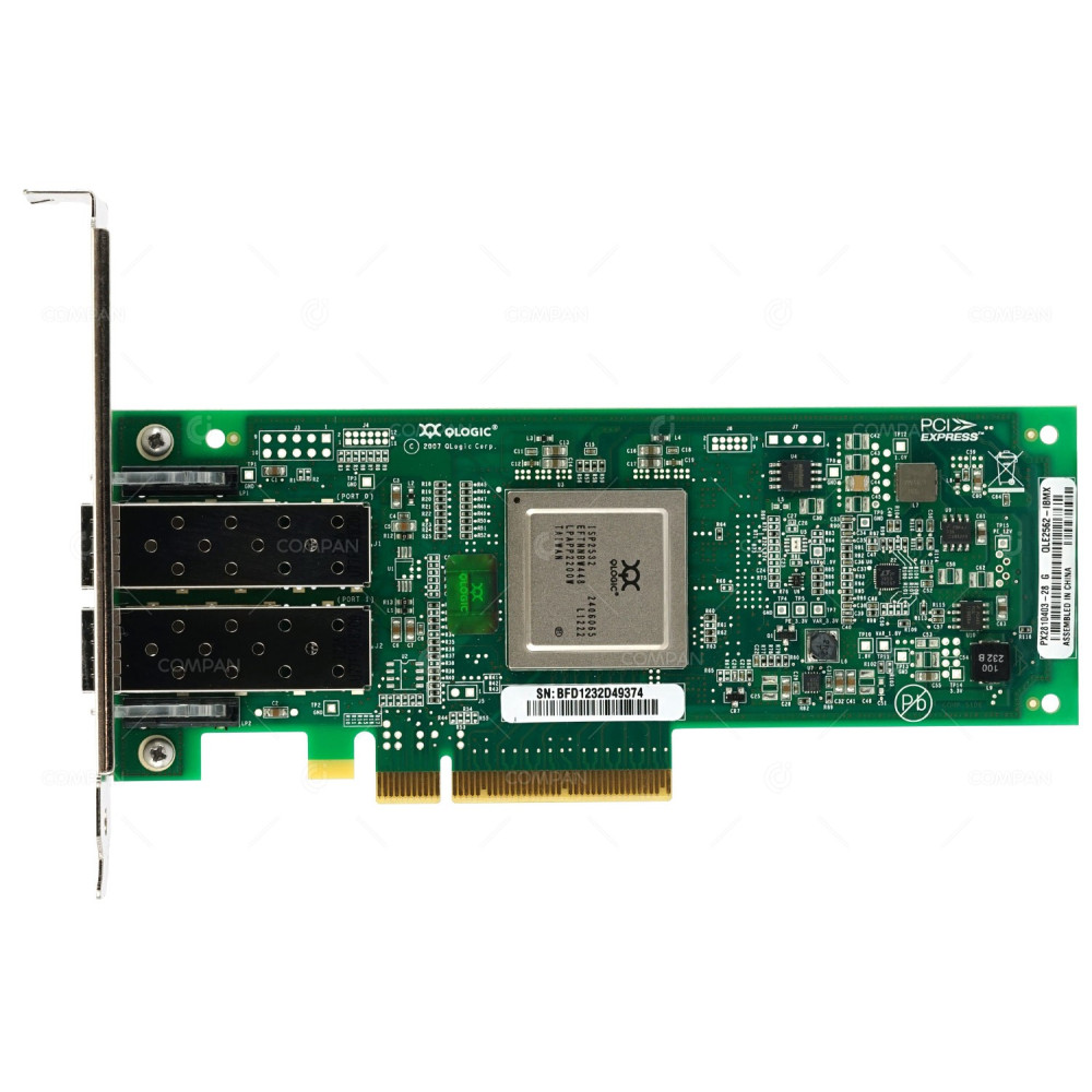 42D0516 IBM QLOGIC QLE2562 DUAL PORT 8GB SFP FIBRE CHANNEL ADAPTER
